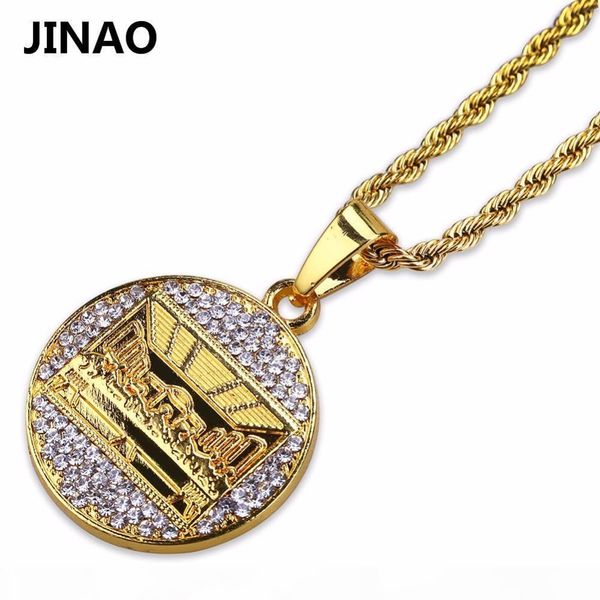

jinao hip hop мужчины женщины bling ювелирные изделия ожерелье цвета золота iced out micro кристалл вечеря ожерелье веревка цепи, Silver