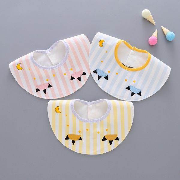

new funny baby saliva bib saliva towel towel cotton waterproof baby 360 degree round cotton bib