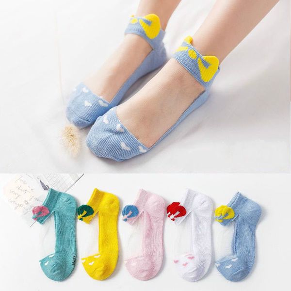 

5 pairs/lot children's cotton mesh socks infant baby boy girl ultrathin casual breathable socks for 1-12 year spring summer kids, Pink;yellow