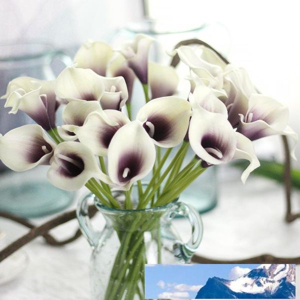 Calla Lilies Real Touch Цветы для свадебных букетов Церешники Искусственные Цветы для свадебных Офис Украшения Цветы