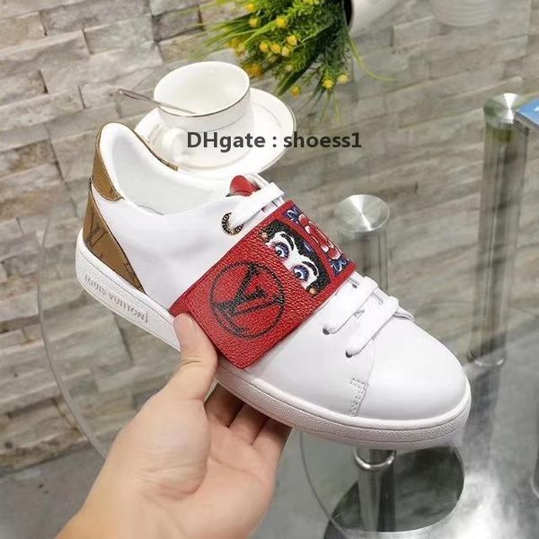 

21210f luxury men 's and women 's graffiti hand -painted casual sports shoes ,fashionable wild high -end couple banquet shoes ,s, Black