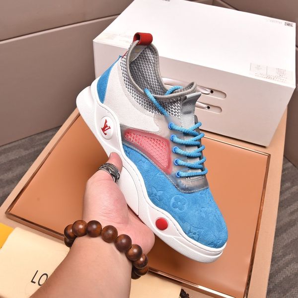 

2020 n7 fashion trend designer mens shoes leather mesh breathable comfortable outdoor shoes lace-up casual hiker shoes mens sneakers, Black