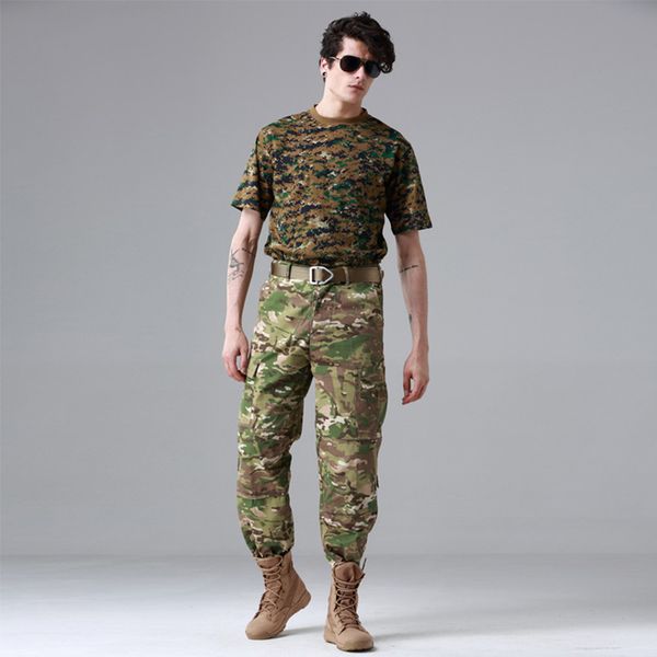 

tactical camouflage pants men paintball long pant classic army style overalls mens outdoor hiking camo trousers, Black