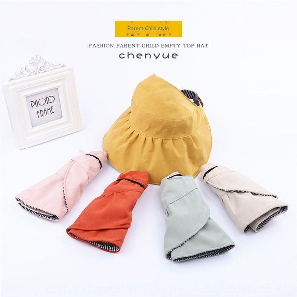 

parent-child fisherman sunscreen empty thin sunscreen cute fashionable children sun hat korean girl fisherman hat, Blue;gray