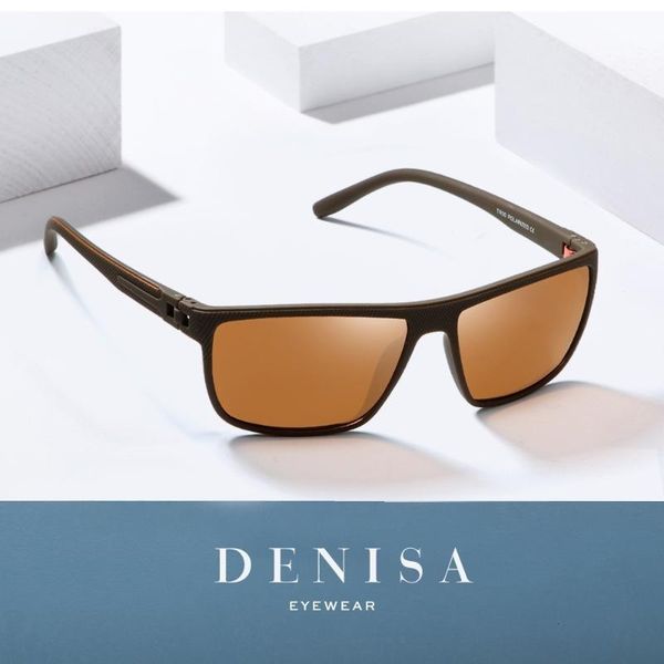 

denisa unique tr90 frame polarized sunglasses for men 2020 trendy mirror square sunglasses man uv400 protection shades t35800, White;black