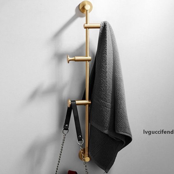 

60cm brass cloth hanger north european wall hook bedroom storage cloth holder t200211