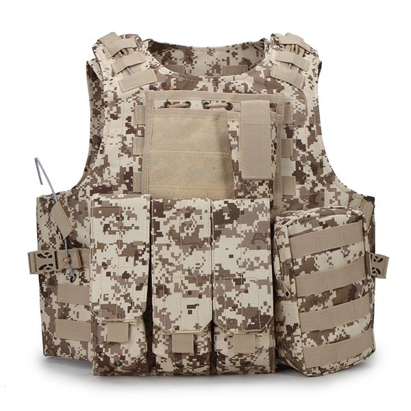 

new army tactical vest molle vest combat hunting with pouch assault plate carrier cs mens outdoor, Black;white