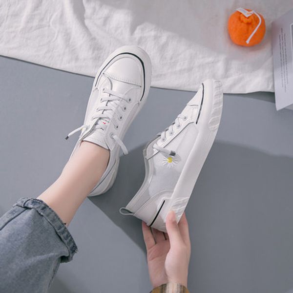 

2020 large size small white shoes women summer hollow mesh breathable casual flat bottom shoes plus extra large size, Black