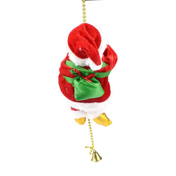 

1 pcs electric climbing santa claus music plush toy christmas decoration gift