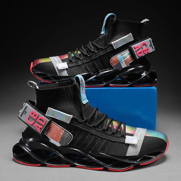

hip hop blade autumn chunky sneakers men breathable mesh casual shoes men comfortable fashion tenis masculino adulto sneakers, Black