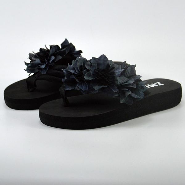 

мода 2020 новая мода булочка с плоским днищем тапочки сандалии главная комната бич летняя тапочки вьетнамки для женщин d2 # 2, Black