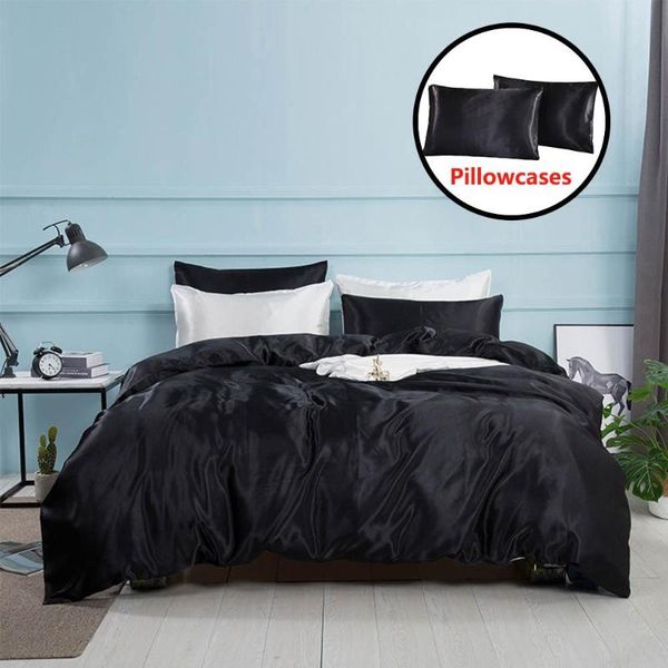 

bedding sets 40luxury set satin silk  king size bed comforter quilt duvet cover and sheet pillowcase 4 pieces full