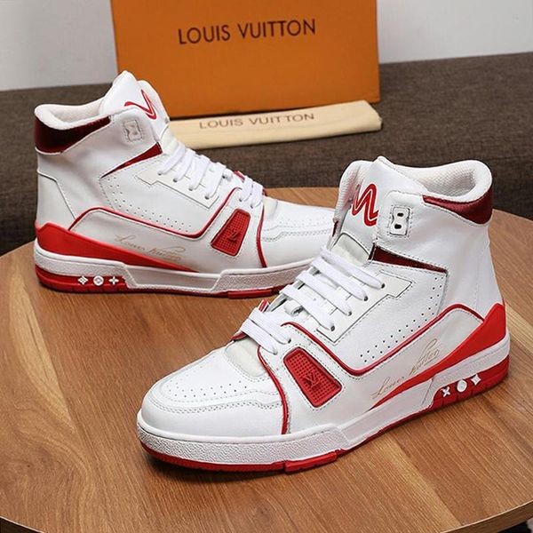 

new 2020 mens shoes casual style trainer sneaker mid -breathable flats shoes fashion shoes male footwears with original box fast deliver