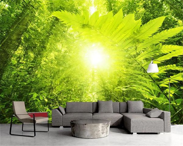 

custom p wallpaper sunshine fantasy forest hd nature scenery digital printing hd decorative beautiful wallpaper