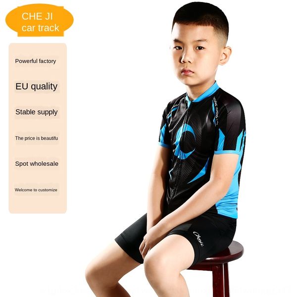

oxs3y cheji children's riding bicycle cycling suit bicycle clothes summer short sleeve suit mountain bike balanced car clothes men&#039, Gray;blue