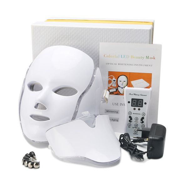 

7 colors beauty therapy pn led facial mask light skin care rejuvenation wrinkle acne removal face neck beauty spa instrument