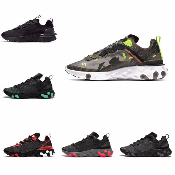 

new ashion react element running shoes fo men women light bone triple black royal solar team red mens trainers sports sneaker runner s#07310
