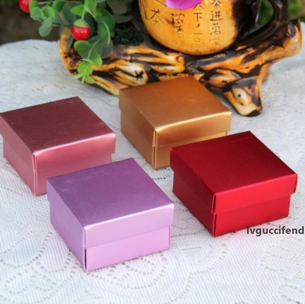 

10pcs 3size colorful cardboard paper gift box solid foil carton craft box for diy handmade soap jewelry wrapping