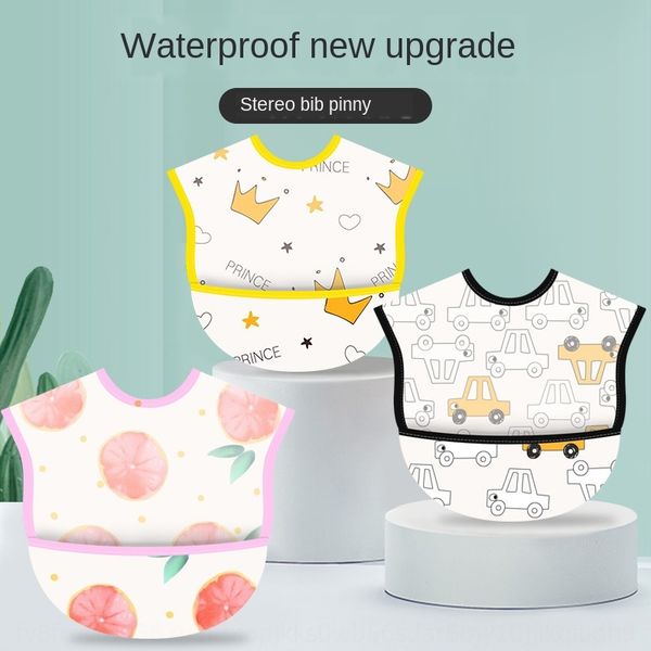 

baby cotton style eva dining clothes waterproof children bib cartoon wash-bib reverse dressing