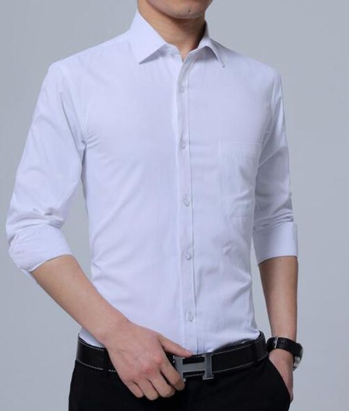 

shirts for autumn/winter 2020 new men's casual long sleeves, fleece and thick shirt for men -249, White;black