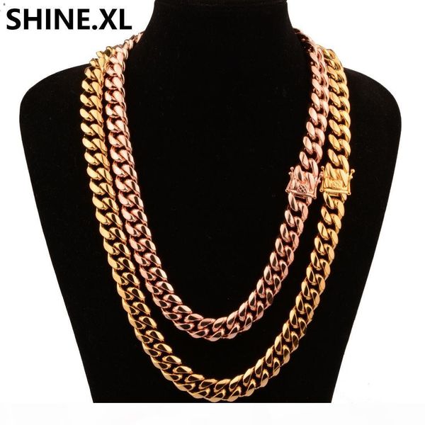 

8mm hip hop men titanium steel stainless steel rose gold encrypt cuban chain faucet necklace wholesale, Silver
