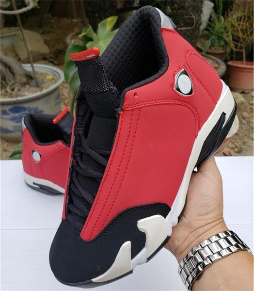 

release 14 og high gym red men basketball shoes gym red black white 14s 487471 -006 authentic sports shoes with box 0q0