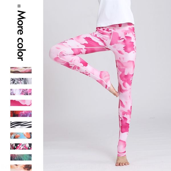 

2019 новых осенью и зимой фитнес лосины печатных быстросохнущие узкие брюки узкие брюки йога тонкий щиколоток штаны, Black;red