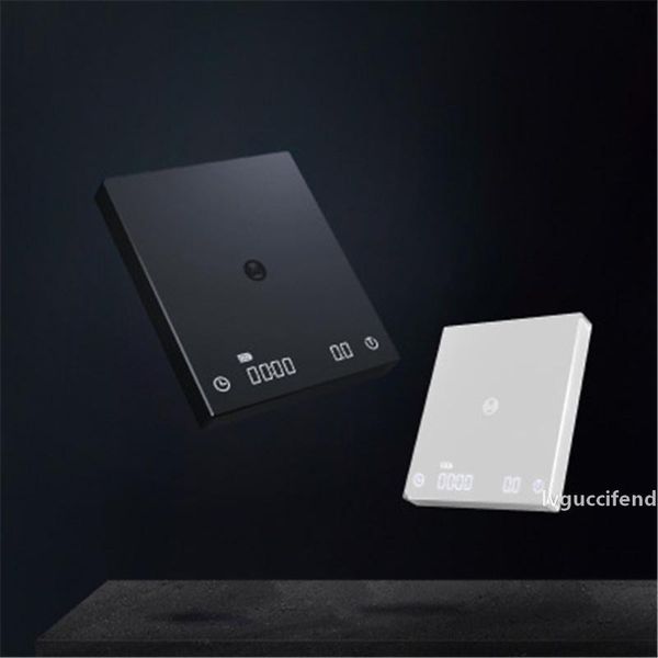 

electronic coffee scale usb hand punch multi-functional bar counter scale 2kg/0.1g household kitchen gram cake scale with timer t200326