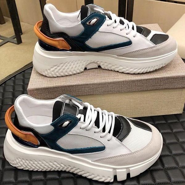 

new arrival veloce orange blue mens shoes comfortable low lace -up vintage lightweight plus size fashion luxury shoes herren sportschuhe, Black