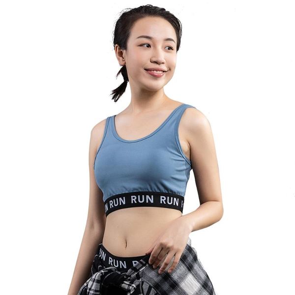 

sports bra for women gym running tank letter polyester wireyoga bra sport underwear workout outdoor for fitness, White;black