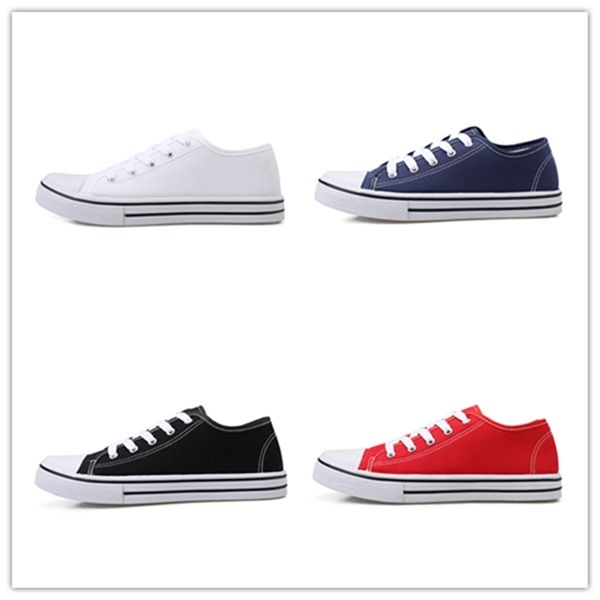 

women man canvas laced up casual stars classic shoes sneakers low high fashion espadrilles shoe factory promotion, Black
