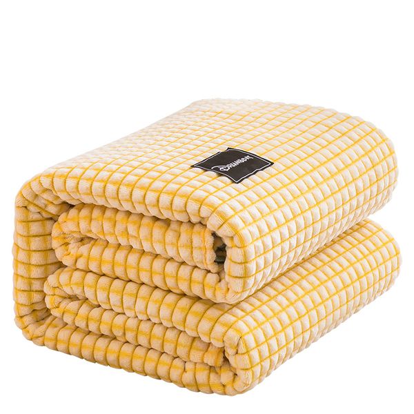 

sucses flannel fleece blanket milk velvet solid color plaid bed blankets super soft polyester throws and blankets for sofa couch