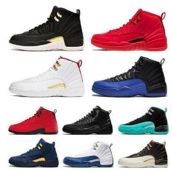 

2021 new 12 12s fiba cny bumblebee mens basketball shoes reverse taxi game royal blue gym red wings grey men sports sneakers sainers