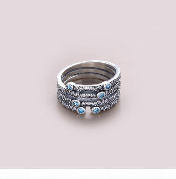 

новый 925 sterling silver мерцающий океан кольцо с голубой камень fit дизайнер ювелирных изделий обручальное обручальные любителей моды коль