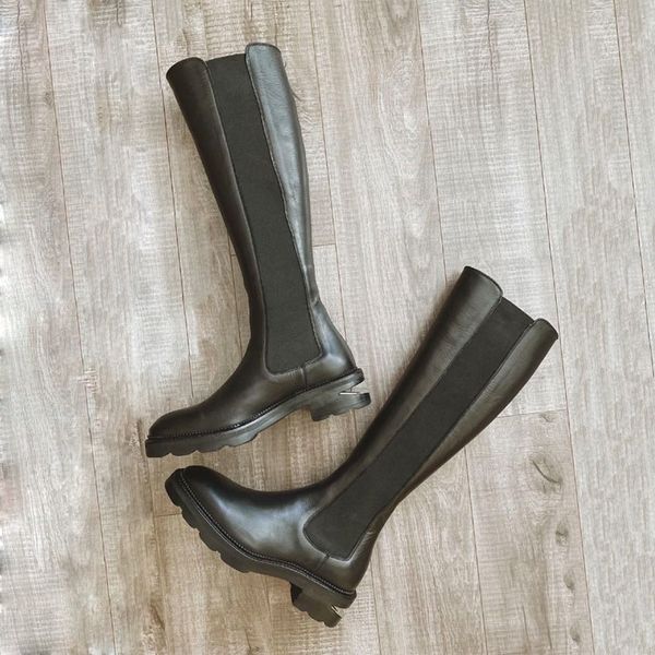 

марка женская обувь лето ботинок зашнуровать шикарная женщина сапоги на низком каблуке пинетки сапоги-женщины пинетки дамы круглый toe моды, Black