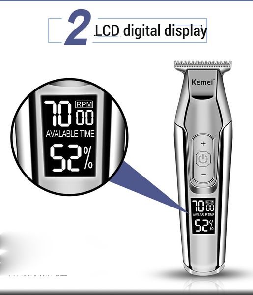 

kemei professional hair clipper electric hair trimmers cd display 0mm baldheaded clipper shaver mens electric hair trimmer 5 dypsv