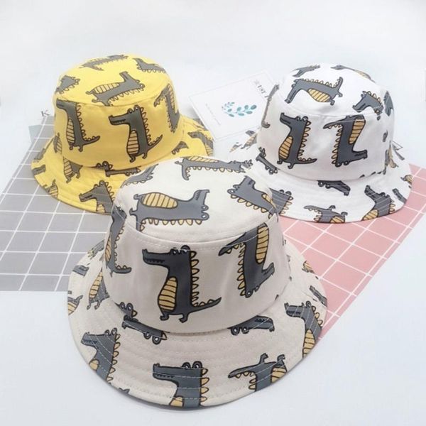 

toddler baby boys girls summer outdoor sunscreen hat cartoon foldable hat, Yellow