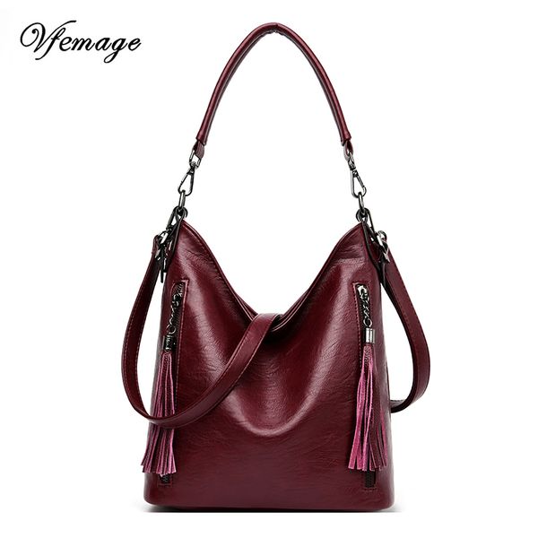 

vfemage casual totes women hobos bag shoulder tassel ladies handles bags messenger female crossbody bag bolsos feminina