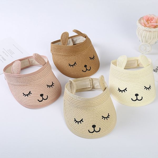 

children's cat empty korean style sunscreen baby sunscreen hat cute cartoon cool hat, Blue;gray