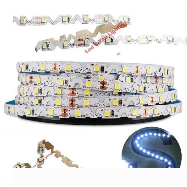 

2835 smd led s strip shape dc 12v non waterproof 5m for signs flexible led light strips 60 warm white indoor decoration