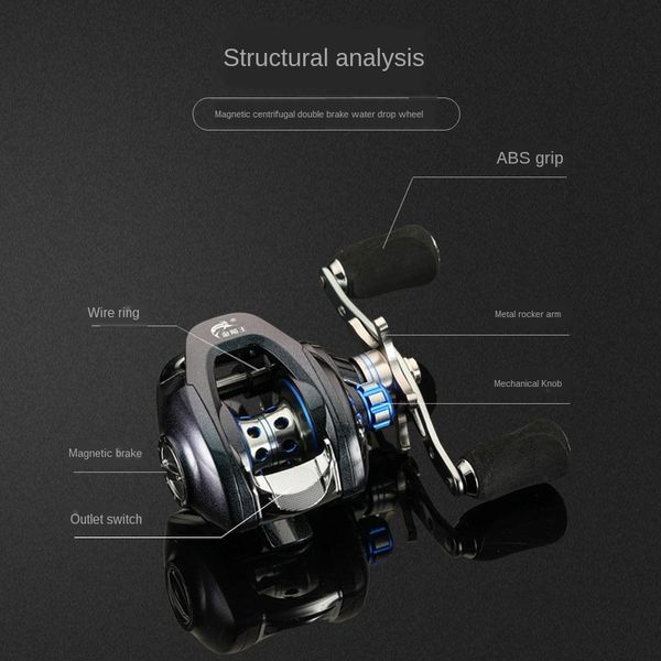 

new 18-axis double brake water luya new shaft double black fishing waterwheel raft fishing wheel