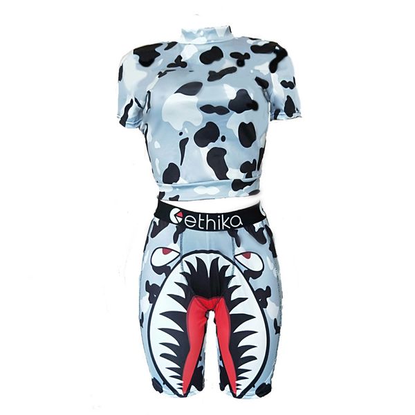 

ethika women underwear swimsuit ethika boxers 2 piece set tracksuit patchwork shark camo swimwear bikini costumi da bagno traje de baño, White;black