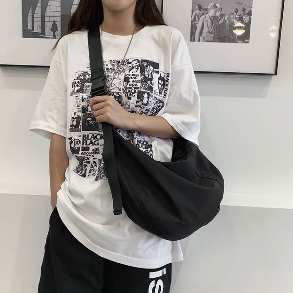 

efwrb 80286# large capacity macaron multicolor dumpling large nylon dumplings and dumplings shoulder dumpling waterproof shoulder bag studen, White