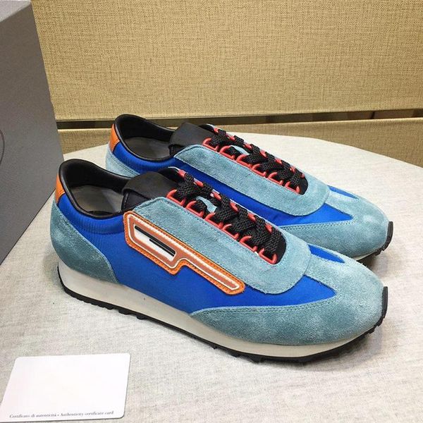 

fashion classic suede and nylon sneakers men 's shoes chaussures pour hommes fast delivery plus size lace -up fashion casual men shoes, Black