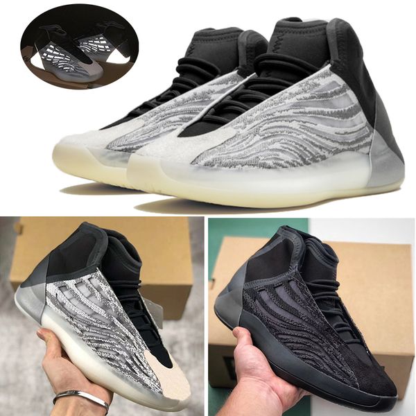 

2020 kanye quantum men women qntm bsktbl triple black basketball shoe barium reflective suede overlays men sport sneakers