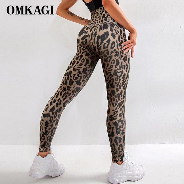 

omkagi leopard tight leggings sports women fitness with pocket yoga pants stretch workout leggings slim gym pant women, White;red