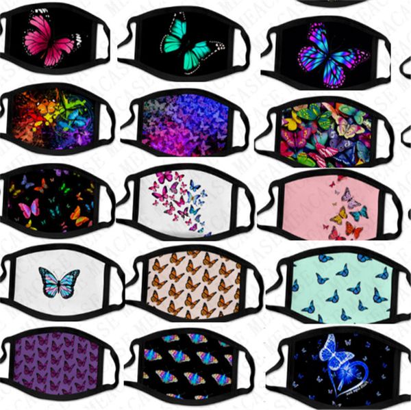 

дизайнер маска для лица студентов детей бабочка маски моющихся двойных слои лед шелкового mouth крышка анти пыль на открытый воздух маска дл, Blue