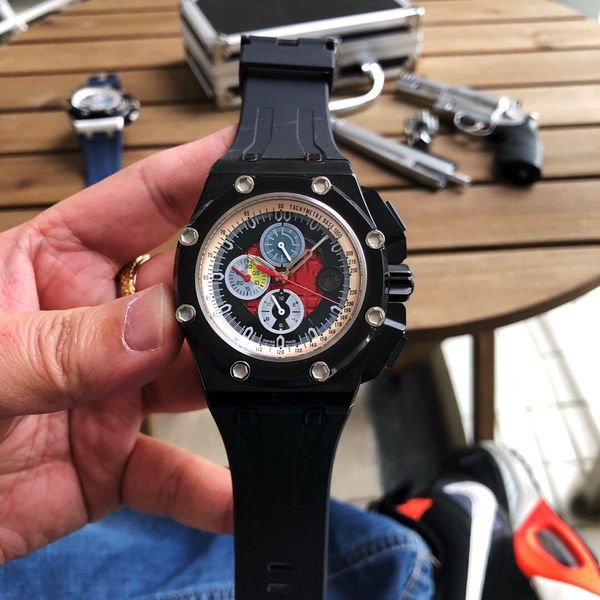 

super 99 montre de luxe 3126 automatic mechanical movement watches 44mm*13mm 316 fine steel case rubber strap original buckle, Slivery;brown