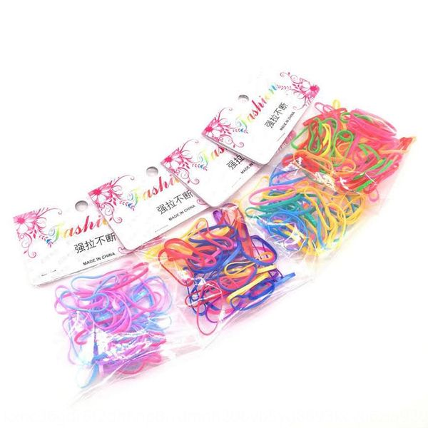 

korean style strong pull continuous disposable children's hair high elasticity candy color hair rubber band small rubber band, Slivery;white