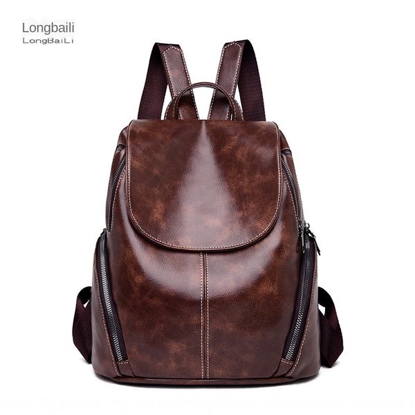 

avppe female 2019 new pu soft leather leisure all-match high school student bag female 2019 new backpack pu soft leather backpack leisure a